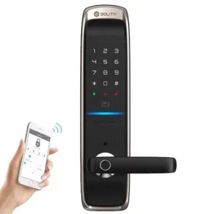 Khóa điện tử SOLITY GM-6000BK (Vân tay – Thẻ từ – Mã Số – Wifi)